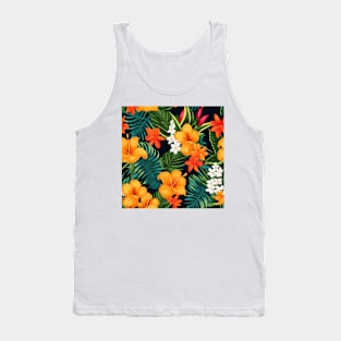 Tropical Flowers Pattern 2 Tank Top